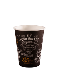 Бумажные стаканы 350 мл «Lungo» (однослойные, 50 шт) — стиль для ваших мероприятий