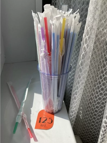 Трубочки прямые 6х240 цветные в инд. упаковке 125шт/уп. фото 1