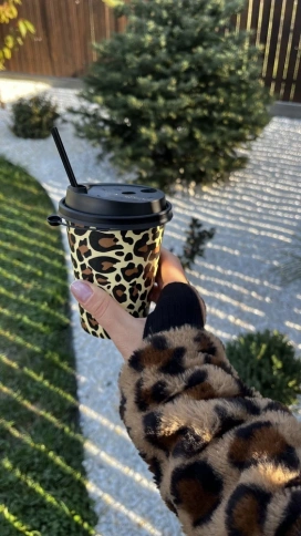 Бумажные стаканы 250 мл «Леопард» (однослойные, 50 шт) — стиль для ваших мероприятий фото 5