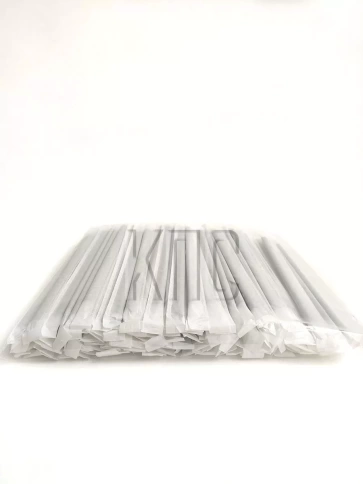 Трубочки прямые 6х240 черные в инд. упаковке 125 шт/уп. фото 5