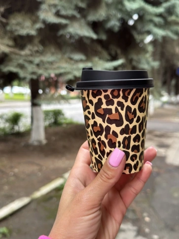 Бумажные стаканы 250 мл «Леопард» (однослойные, 50 шт) — стиль для ваших мероприятий фото 3