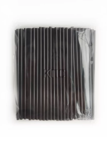 Трубочки прямые 5х125 черные 100 шт/уп. фото 3