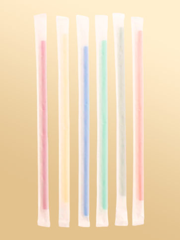 Трубочки  прямые 6х240 цветные в инд. упаковке 250шт/уп. фото 5