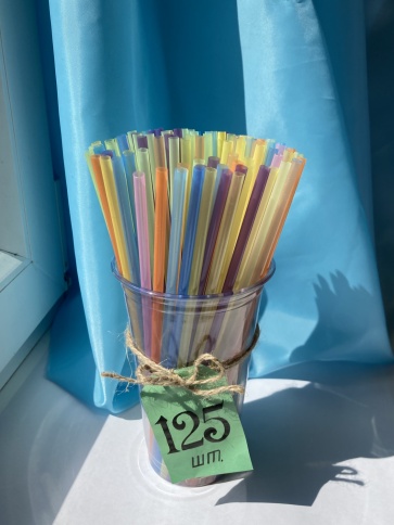 Трубочки прямые 5х210 неон 125 шт/уп. фото 1