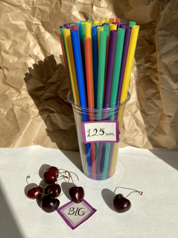 Трубочки прямые 8х240 цветные 125шт/уп. фото 1