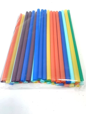 Трубочки прямые 8х240 цветные 125шт/уп. фото 5