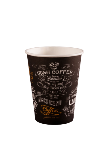 Бумажные стаканы 350 мл «Lungo» (однослойные, 50 шт) — стиль для ваших мероприятий фото 1