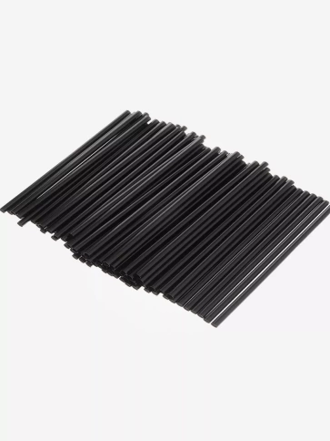 Трубочки прямые 5х140 черные 100 шт/уп. фото 5