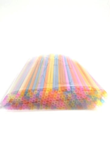 Трубочки прямые 5х210 неон 250 шт/уп. фото 3