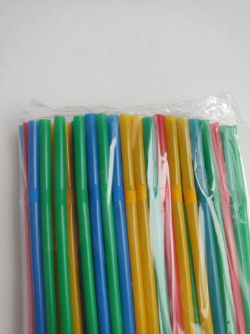 Трубочки с изгибом 8х240 цветные 100шт/уп. фото 3