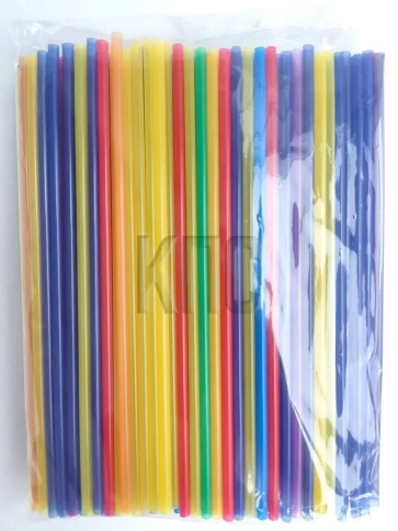 Трубочки прямые 5х210 цветные 125 шт/уп. фото 3